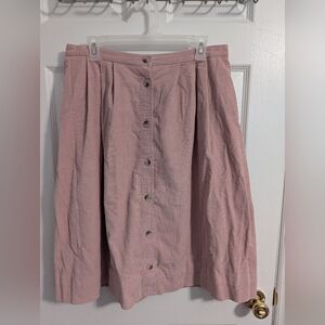 Women's pink corduroy skirt size 18